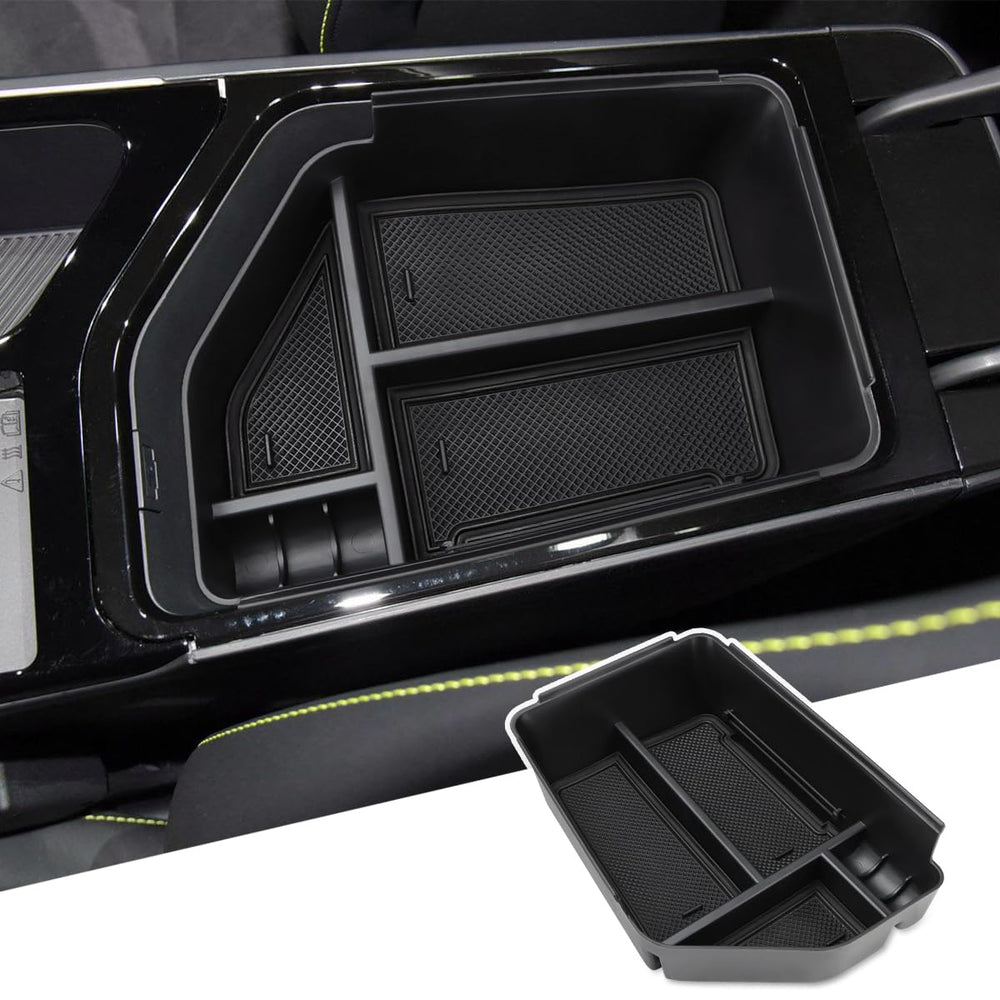 MARCHFA EV6 center console tray keeps items organized within reach.
