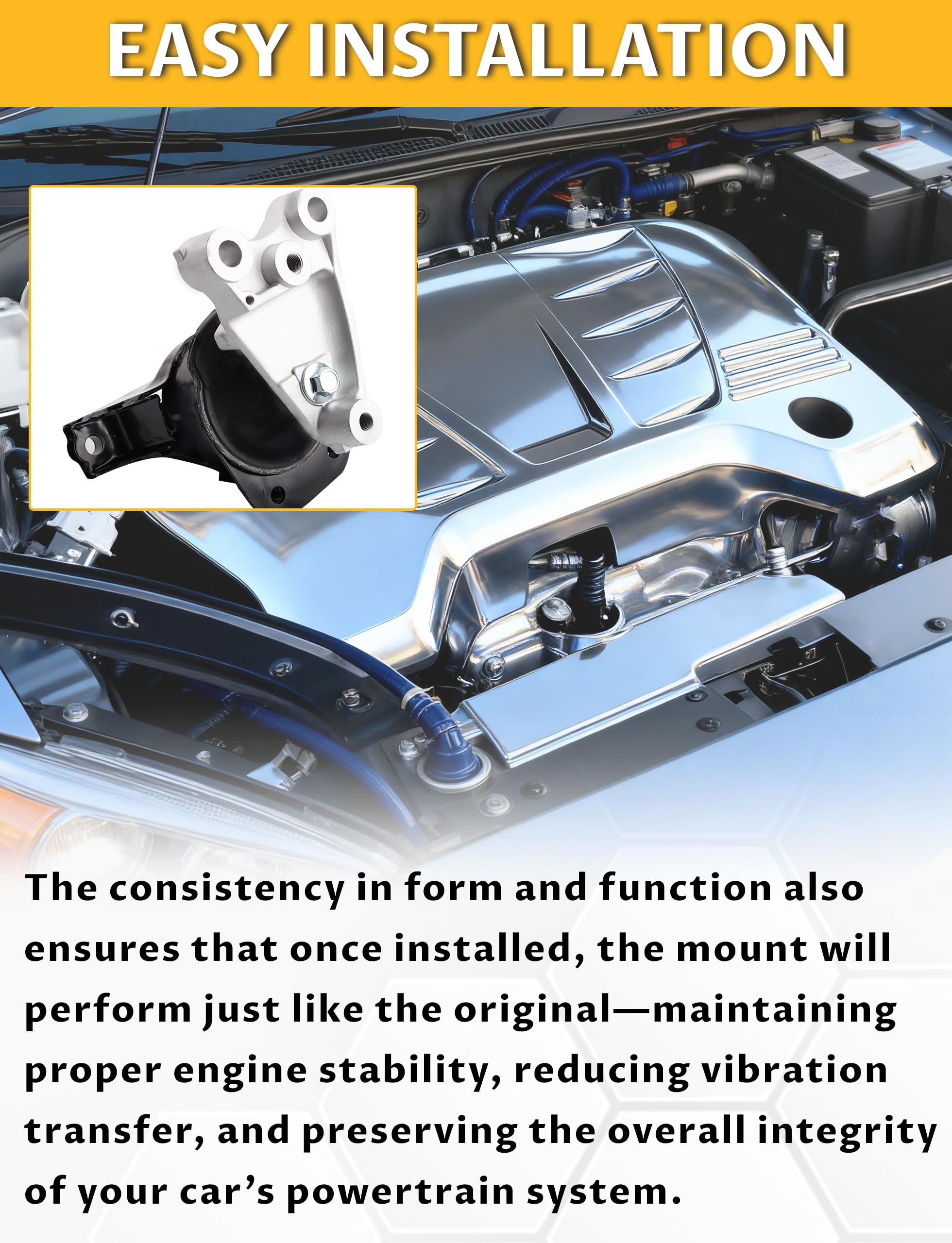 Mardarth engine mount aligns with car engine bay