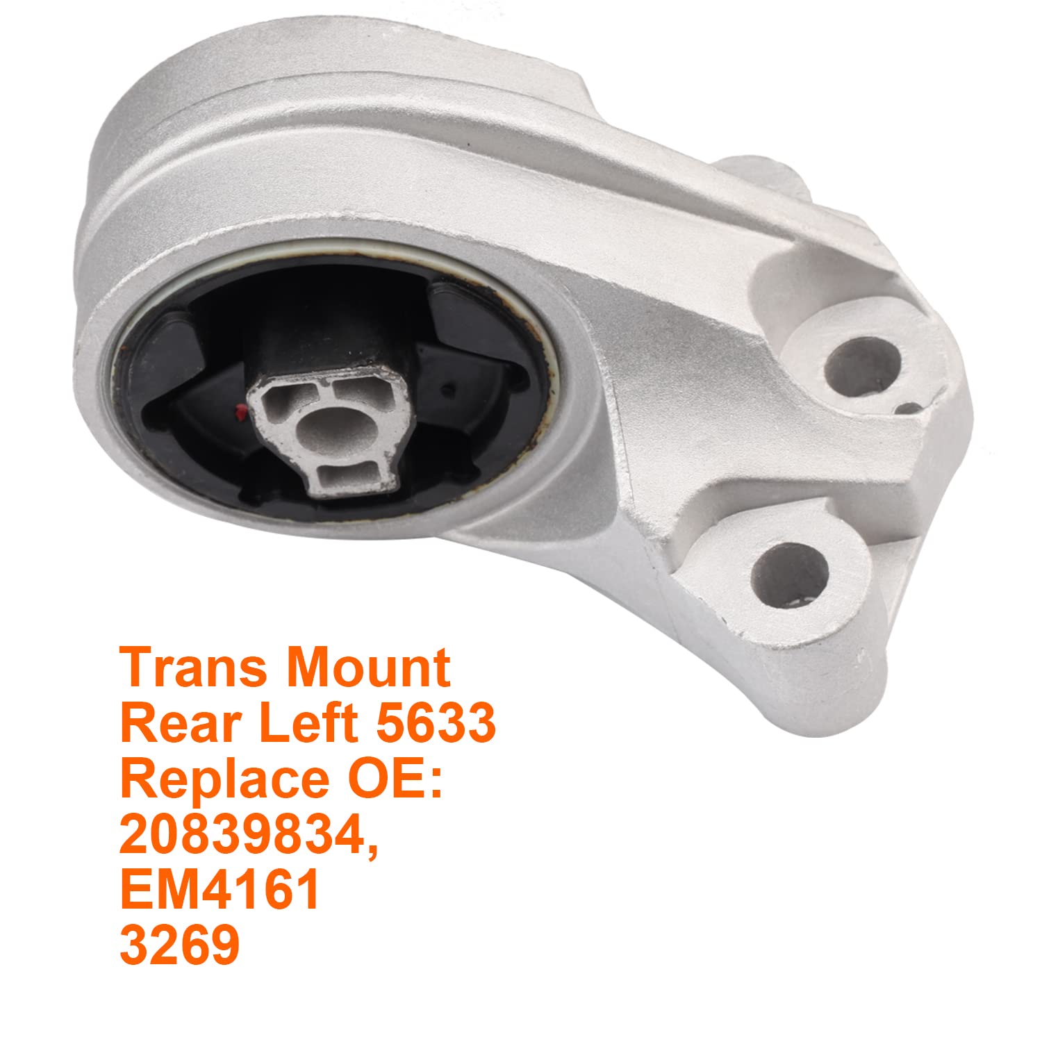 Mardarth rear transmission mount dampens drivetrain vibrations in driving.