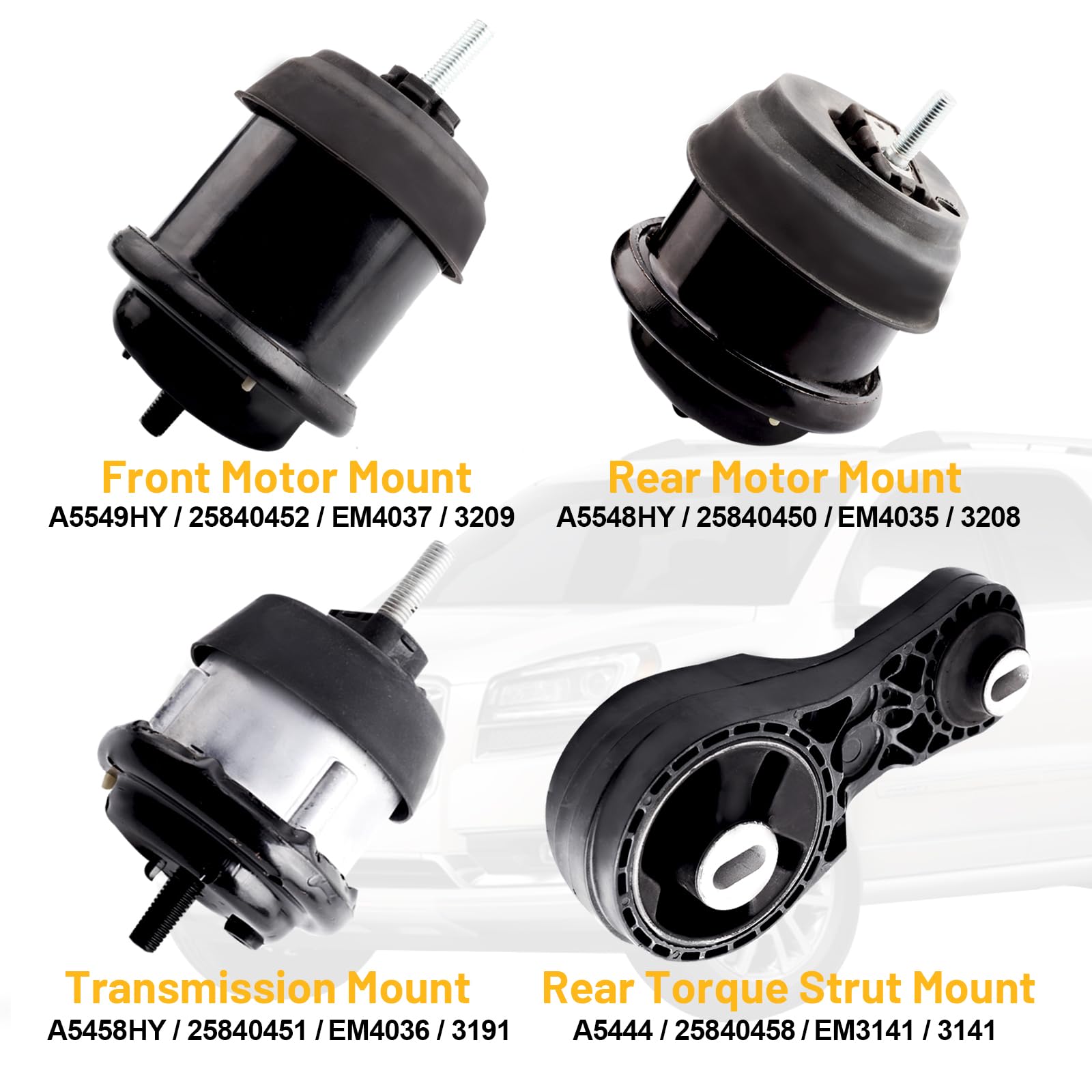 Mardarth Traverse rear torque strut mount A5444 improves stability during acceleration.