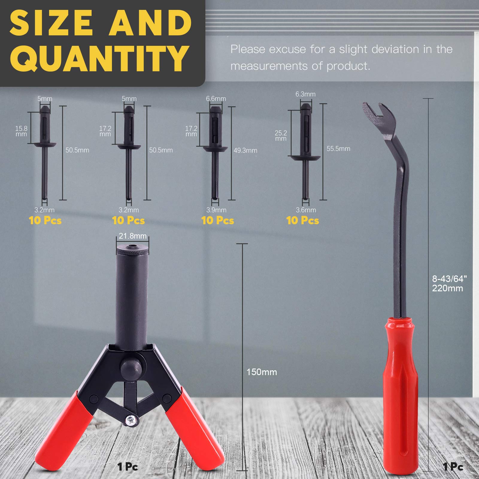 Mardatt nylon rivets in four sizes for versatile fastening
