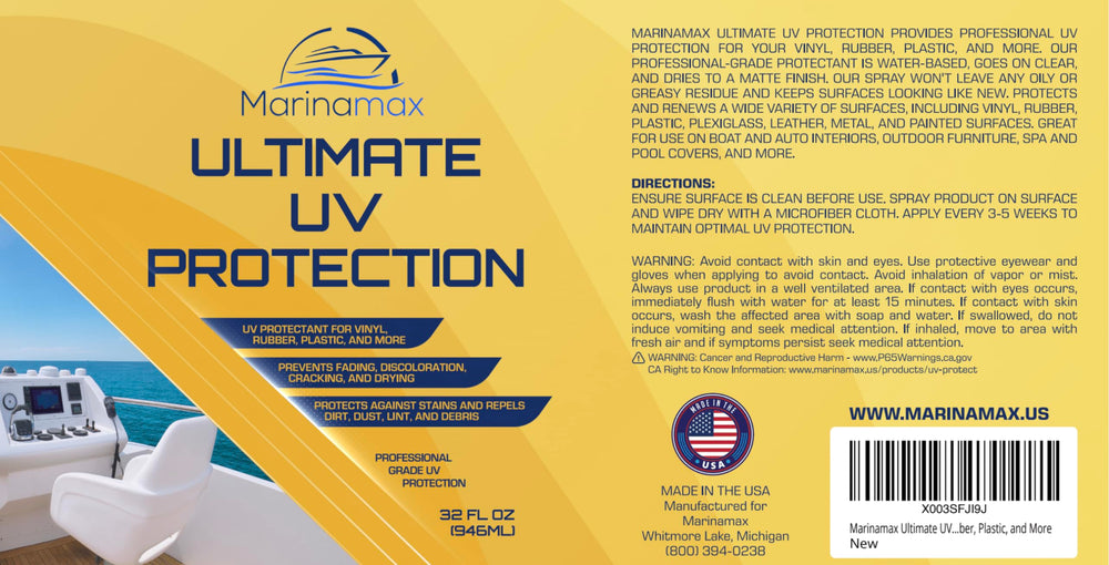 Marinamax spray for plastic protects colors and appearance