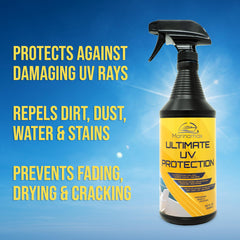 Marinamax UV protection on vinyl shows clear matte finish and protection