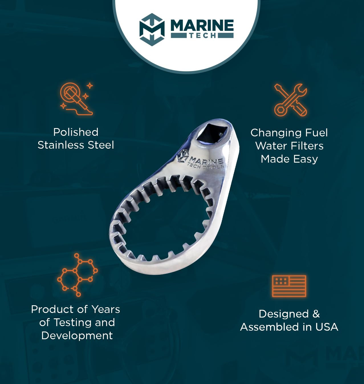 Marine Tech Tools prevents damage to filter cover during removal