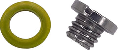 Marinepro stainless steel drain plug closeup emphasizing corrosion resistance for marine use