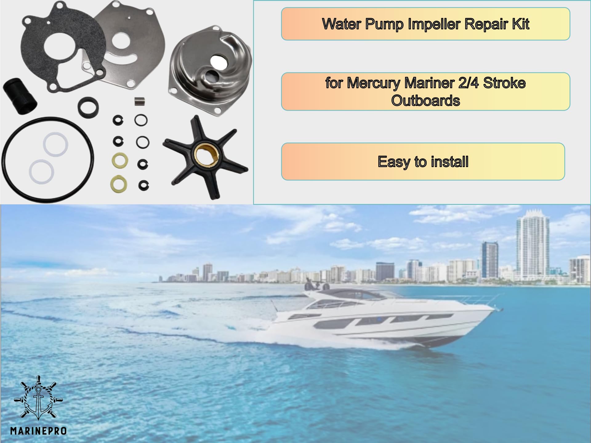 Marinepro upper water pump drive key helps maintain correct gear alignment