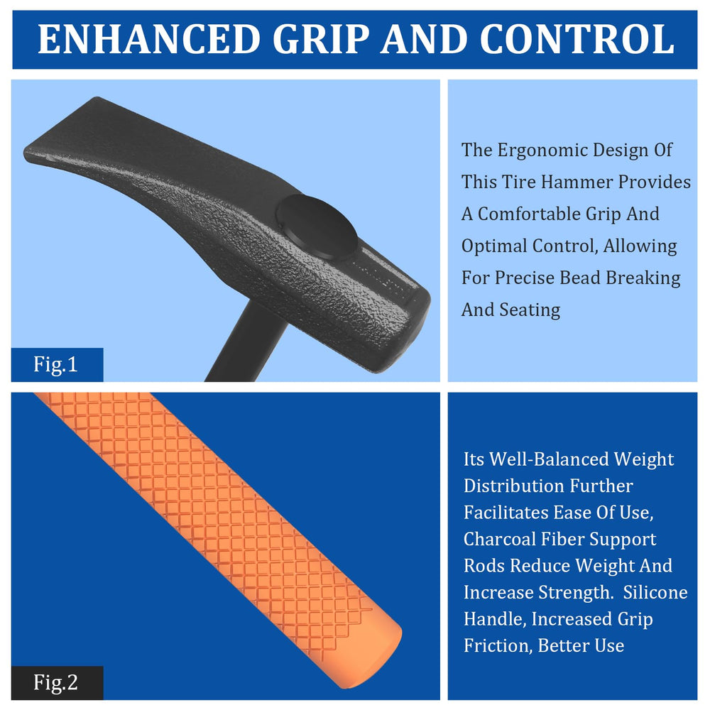 MARKETTY tire-hammer-silicone-handle-grip offers secure, comfortable control