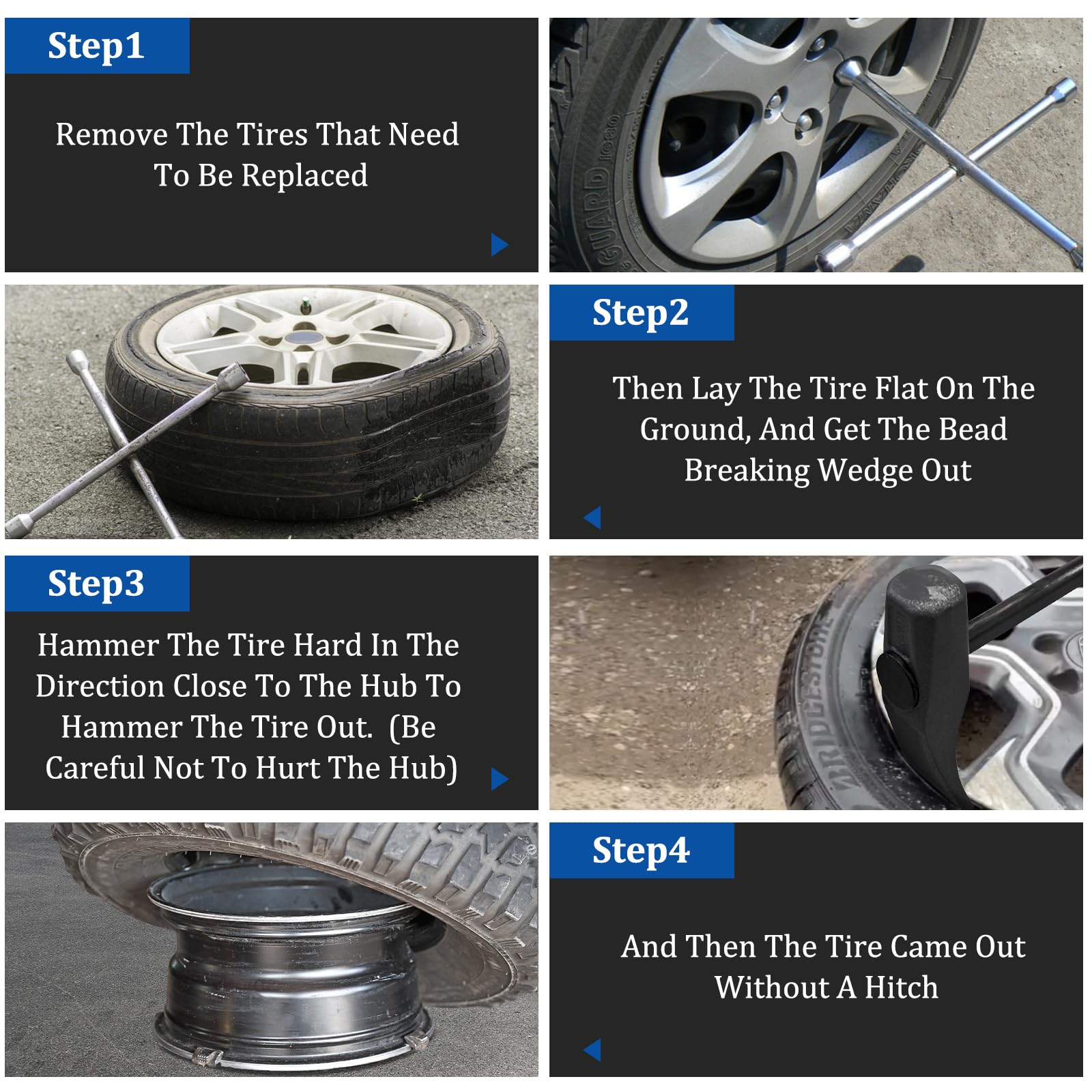 MARKETTY tire-hammer-wide-tire-compatibility supports various vehicle tires