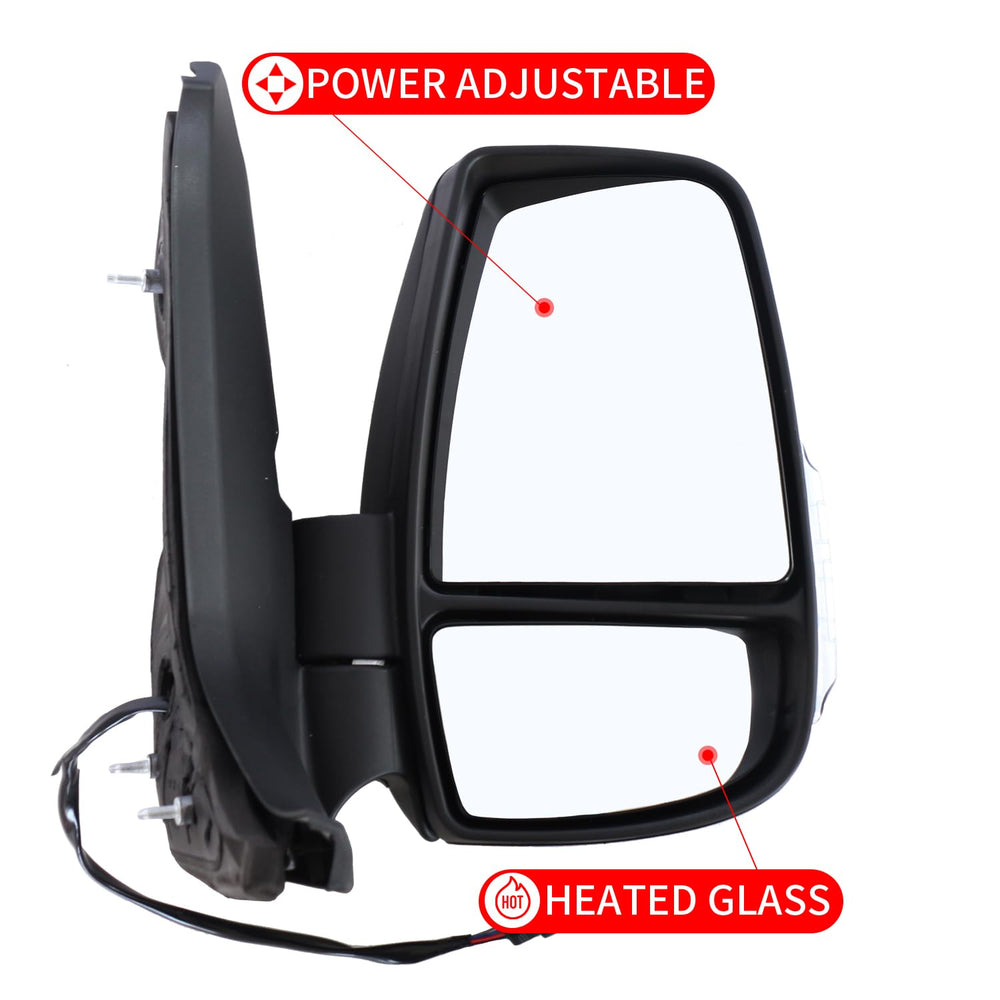 Marretoo Transit mirror with integrated turn signal for enhanced signaling.