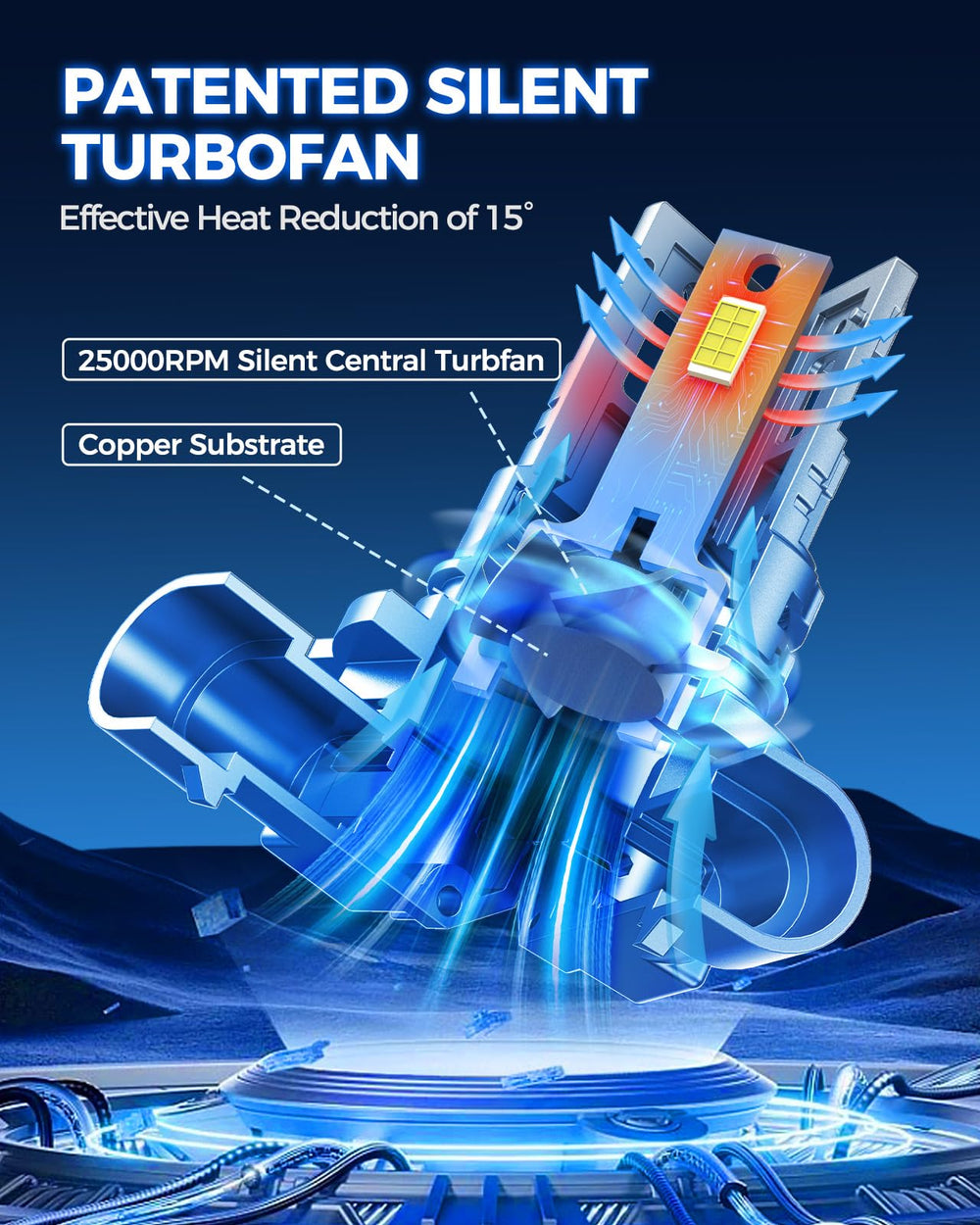 Marsauto 50,000-hour lifespan indicator suggests long-term reliability.