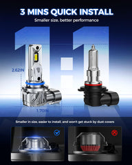 Marsauto 9005/9006 bulbs enable quick, tool-free installation