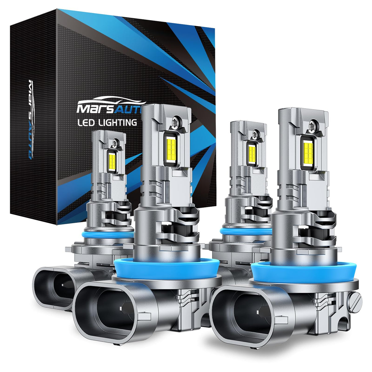 Marsauto fog bulbs packaging for quick upgrade to brighter fog lighting.