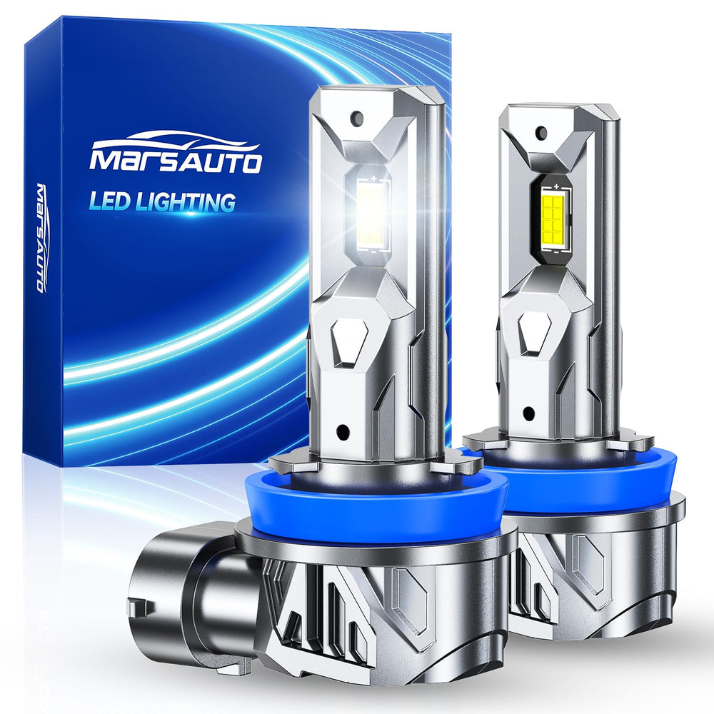 Marsauto H11/H9/H8 bulbs pack—two bulbs for complete fog light upgrade and consistent brightness.