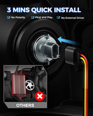 Marsauto H13 9008 bulb CANbus-ready for broad vehicle compatibility