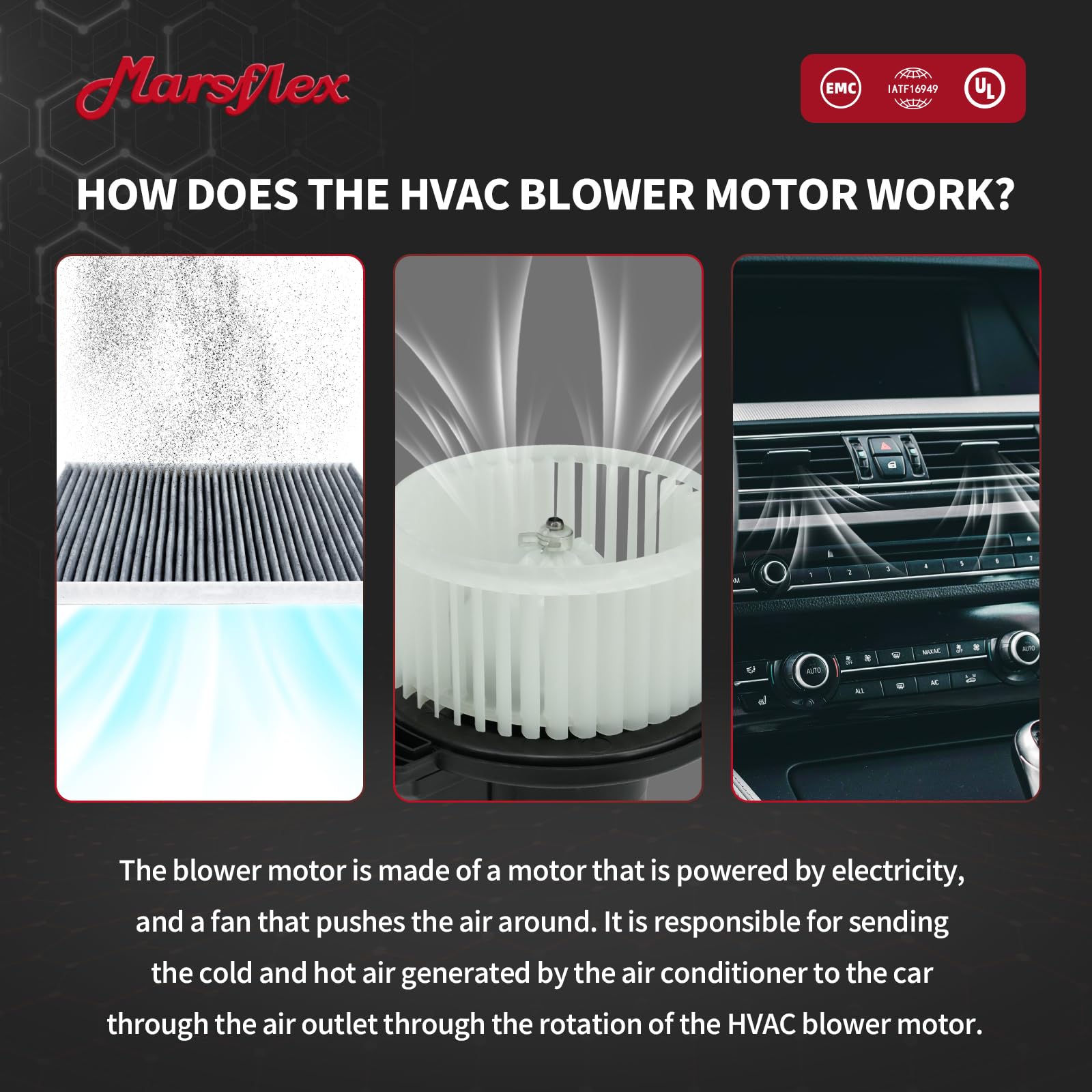 Airflow comparison image illustrating larger air volume capability
