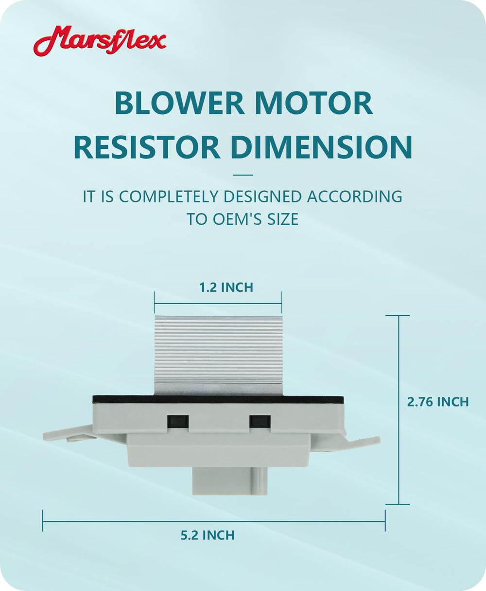 Marsflex blower resistor ready-to-install kit enables faster replacement and airflow control.
