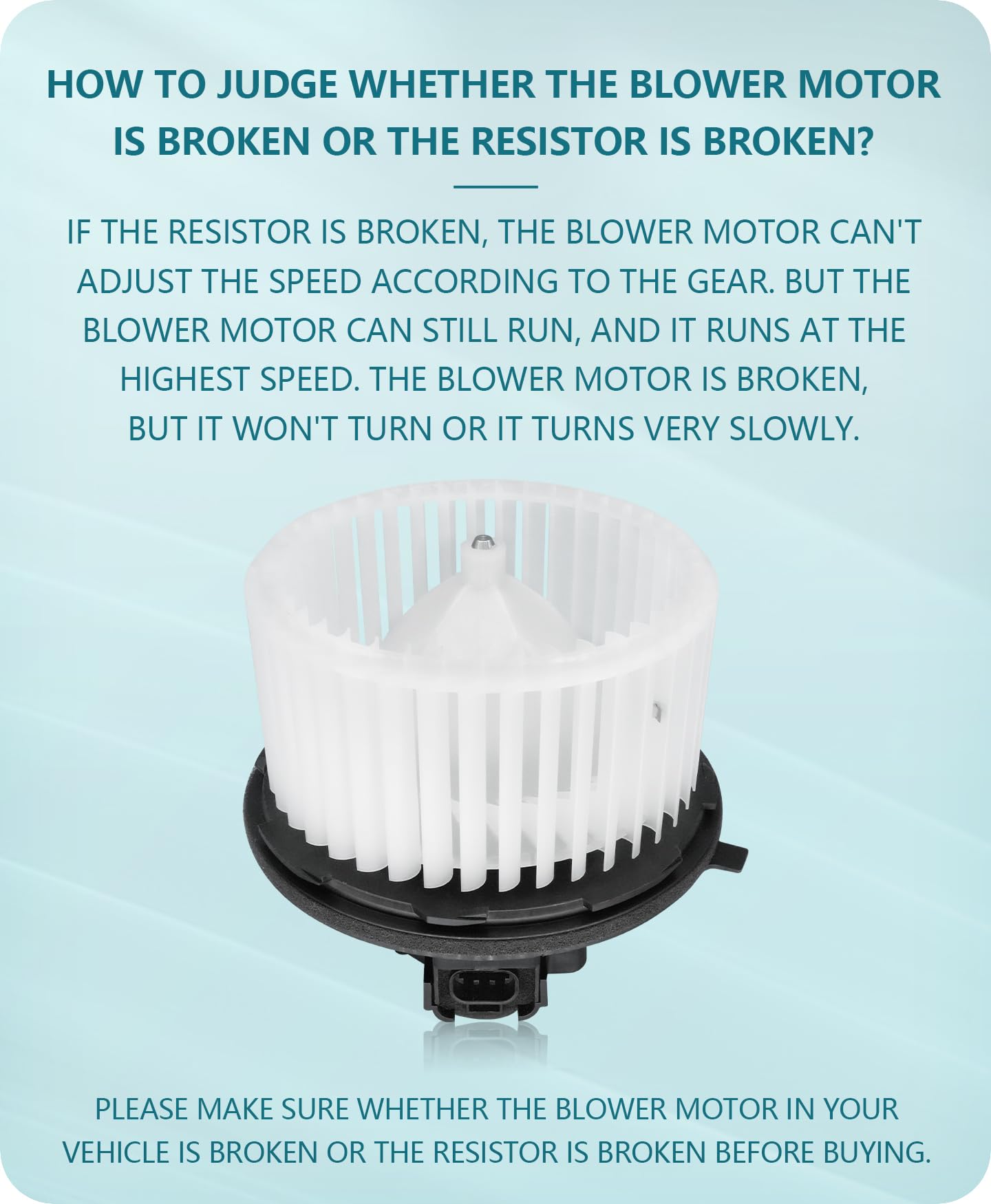 Marsflex Front Blower Motor 22741027 fan cage detail reduces debris entry for longevity.