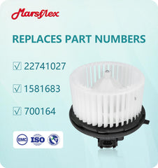 Marsflex Front Blower Motor 22741027 in-dash installation for reliable HVAC performance.