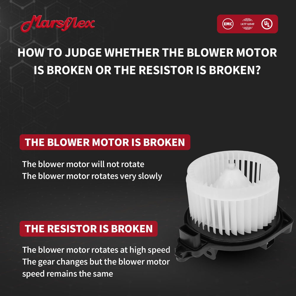 Marsflex front blower motor 700188 label with PM9297 and 75846 codes for identification.