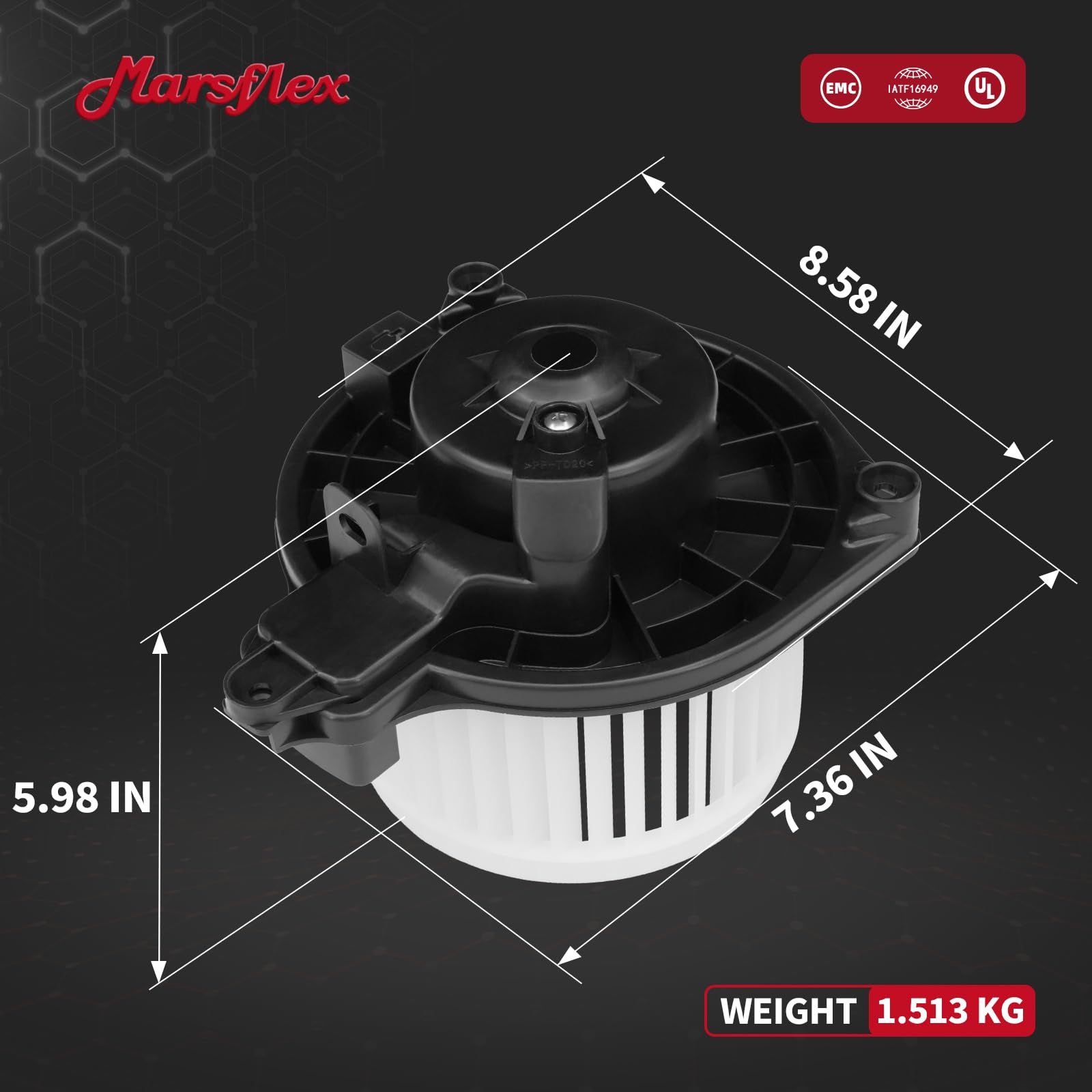 Marsflex 700188 packaging includes foam shims to protect the unit.