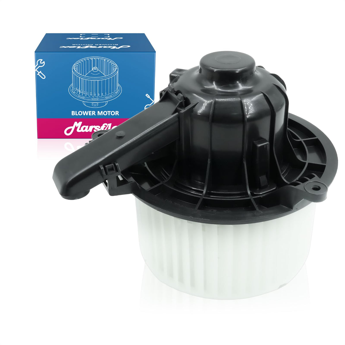 Marsflex front blower motor assembly with durable housing for reliable airflow