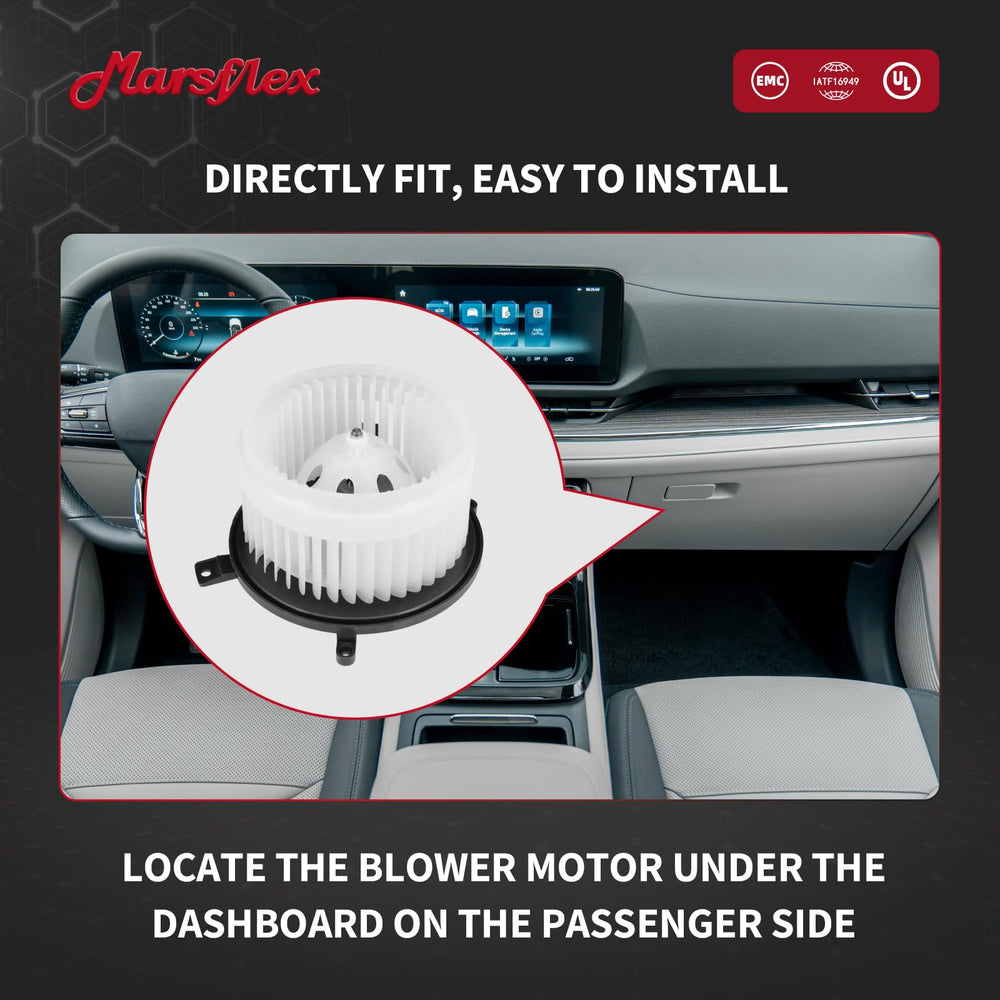 Marsflex front blower motor terminals emphasize reliable electrical connections.