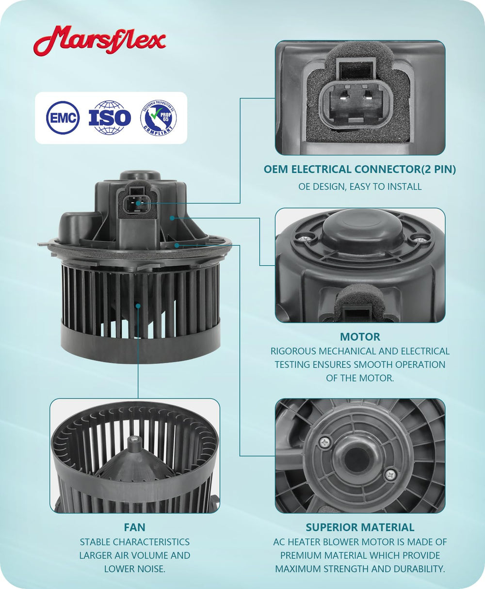 Marsflex front blower motor for Escalade shows reliable climate control in a flagship SUV.
