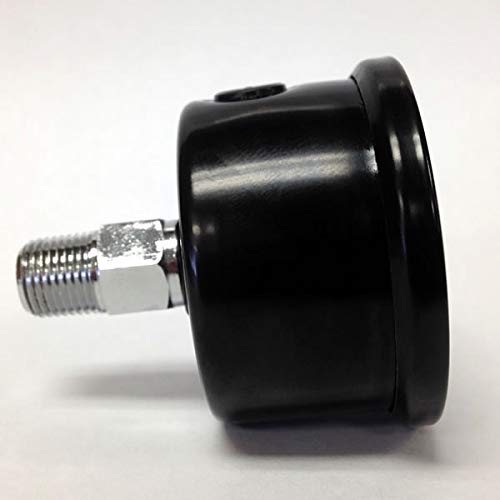 Marshall Instruments MSB00100 liquid-filled pressure gauge back view with rugged stainless steel housing