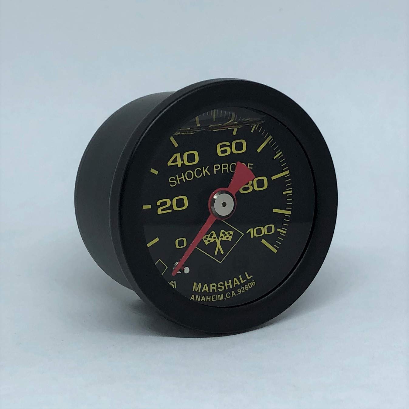Marshall MNB00100 fuel pressure gauge dial delivers clear 0-100 PSI readings for quick checks