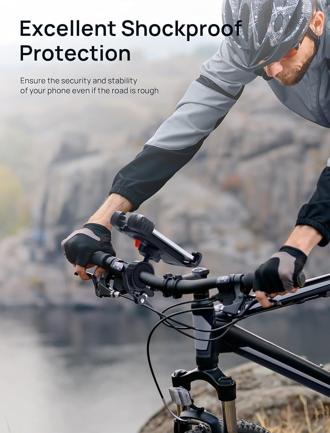 Marspeeder easy tool-free installation works on bikes, motorcycles, and strollers.