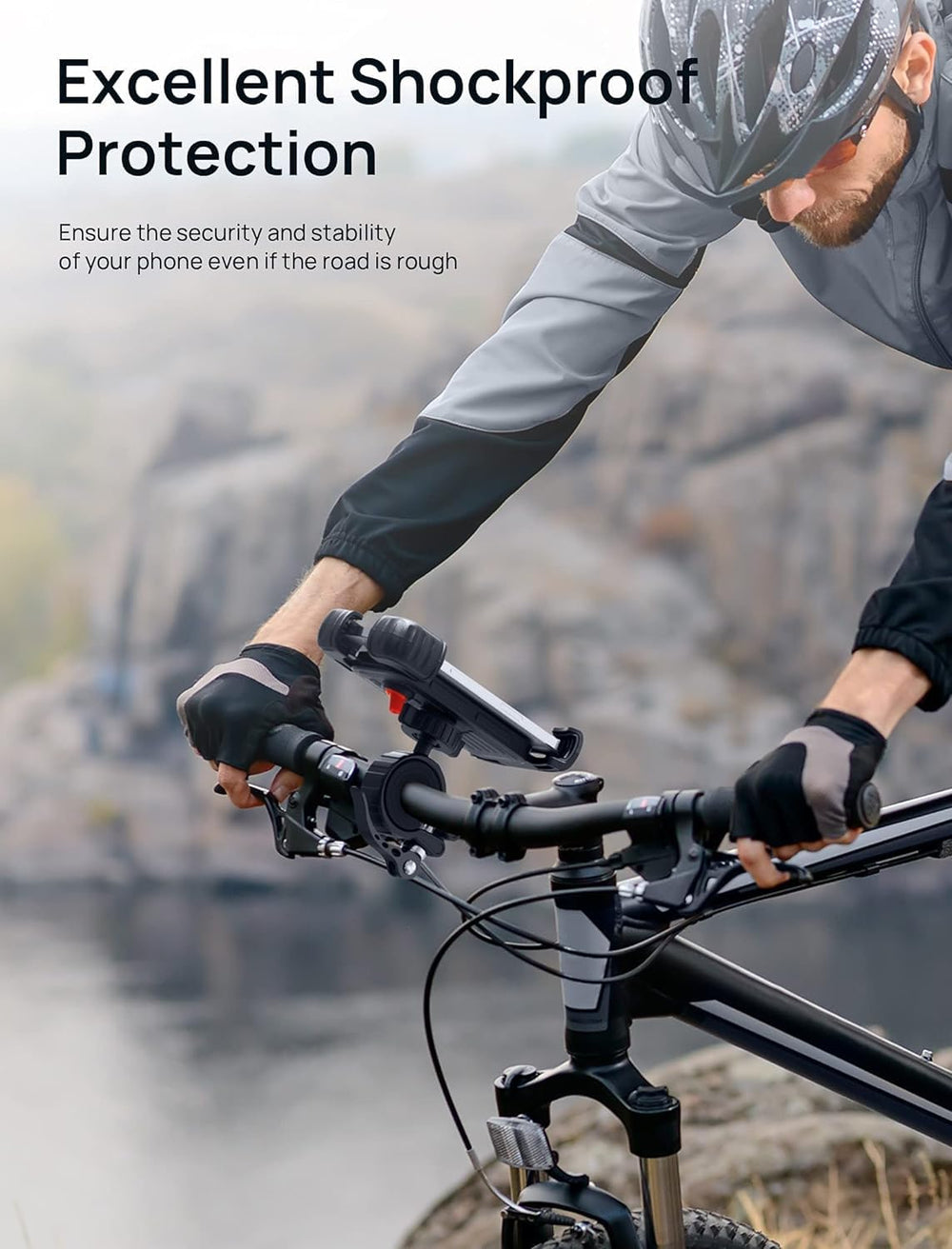 Marspeeder easy tool-free installation works on bikes, motorcycles, and strollers.