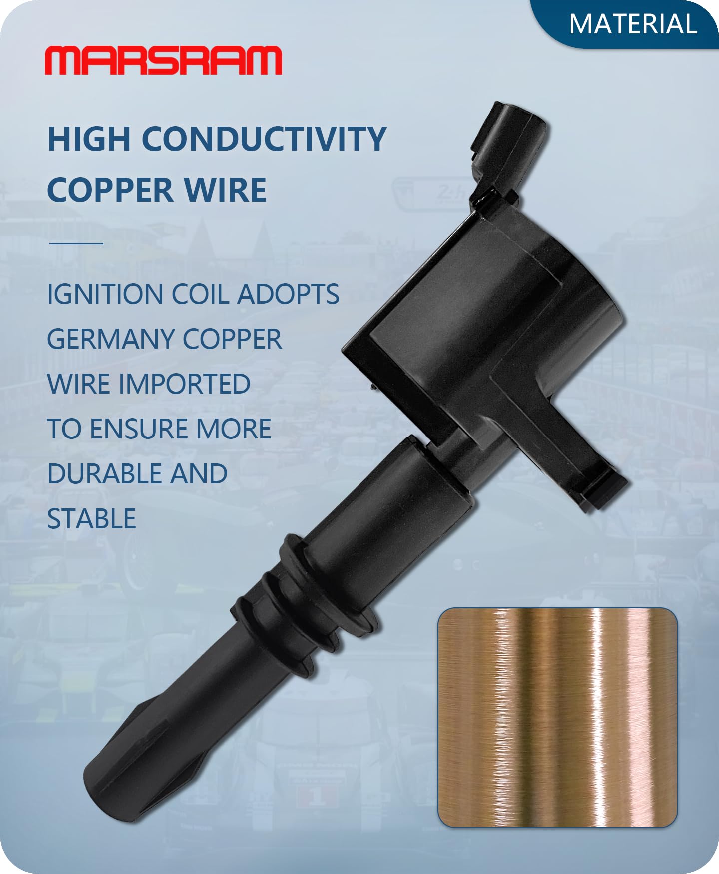Marsram FD508 coil assembly detail reveals robust connector contacts.