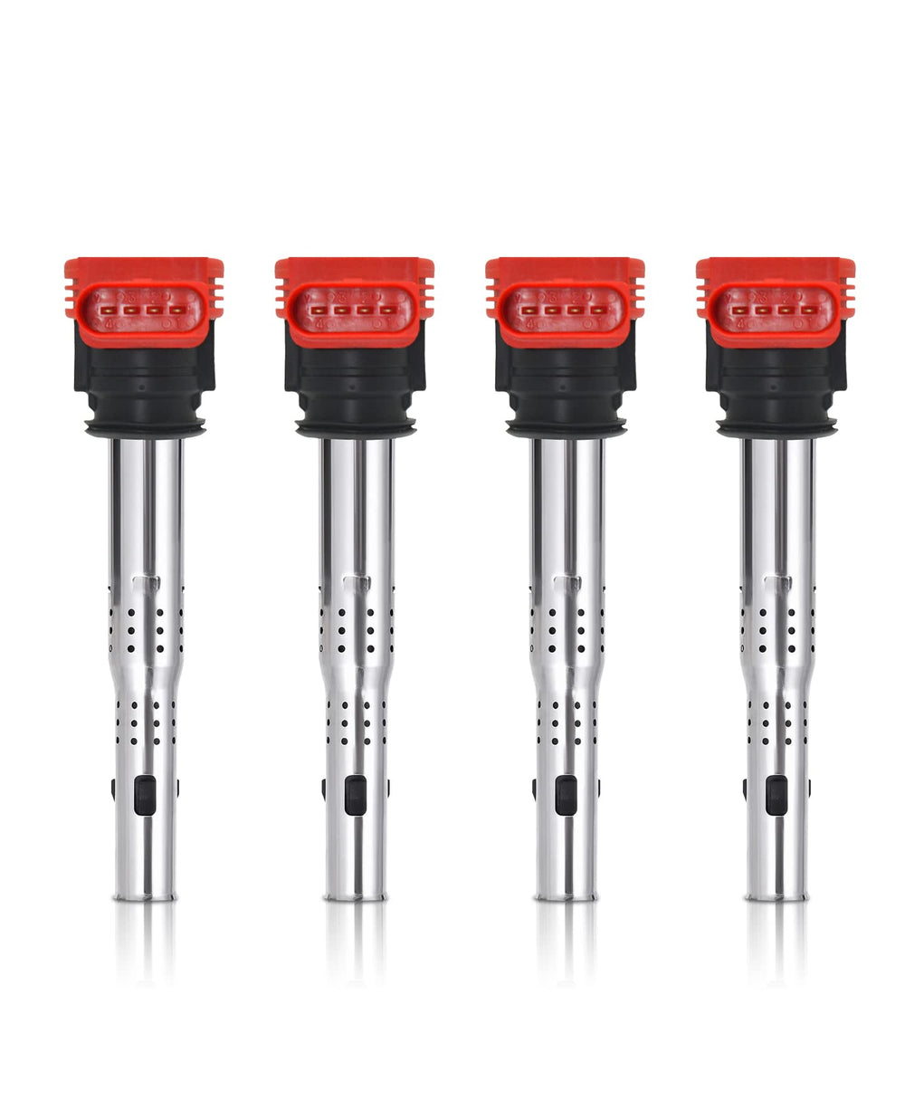 Marsram UF529 ignition coil pack installed on Audi A4 engine improves ignition reliability.