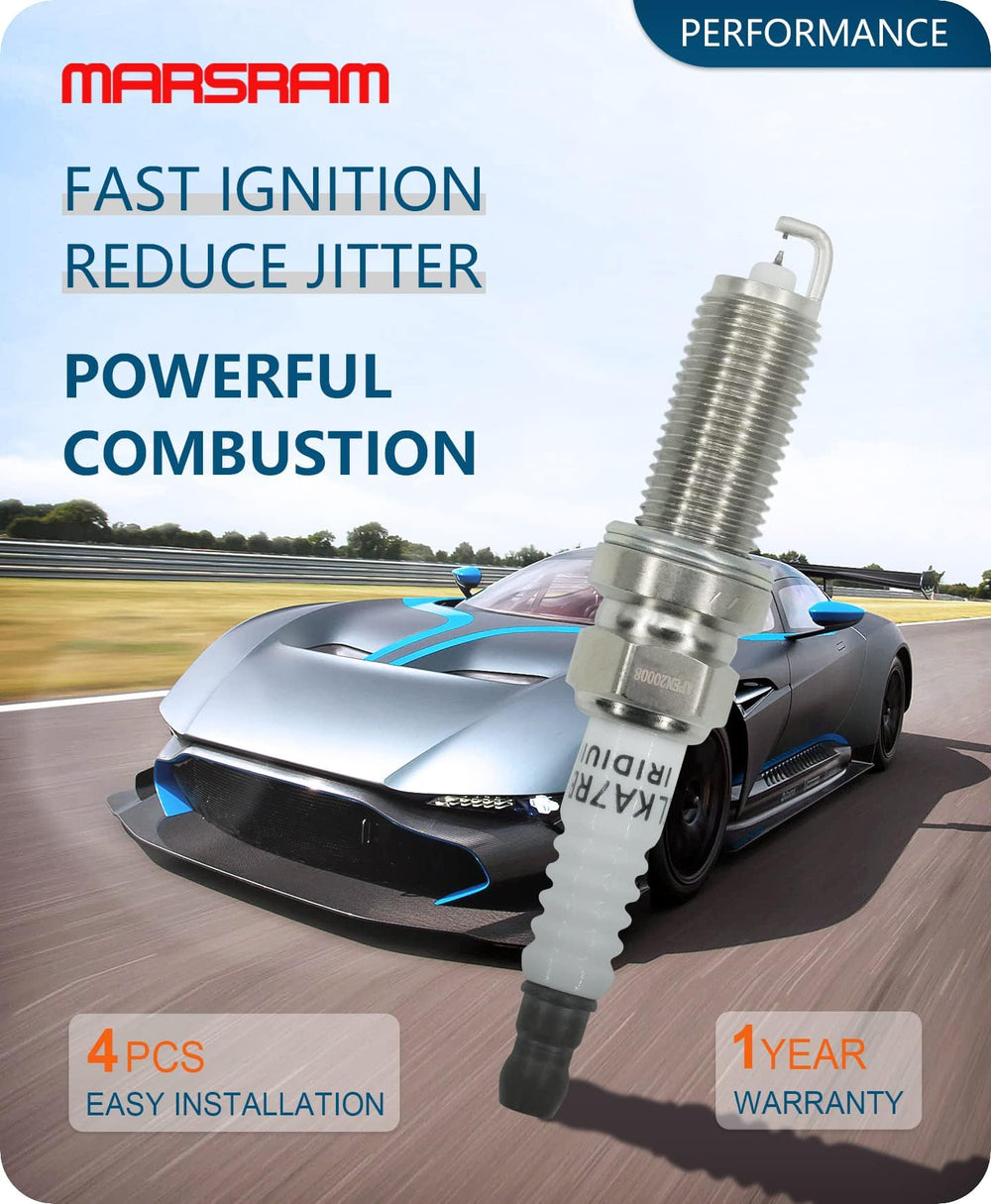 Marsram spark plug iridium detail highlighting electrode precision.