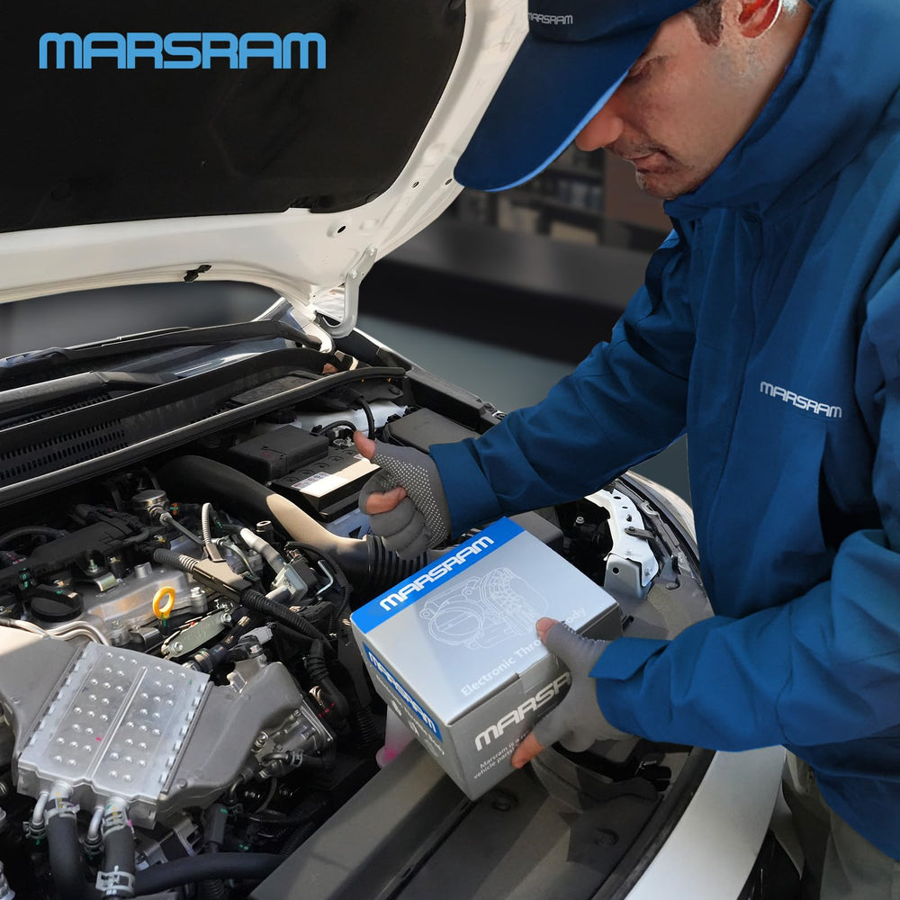 Marsram throttle body warranty information and branding on the packaging