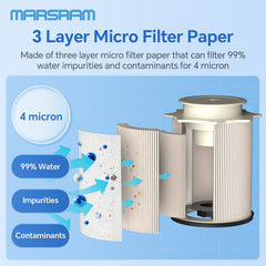 Marsram water separator clear bowl detail showing water separation