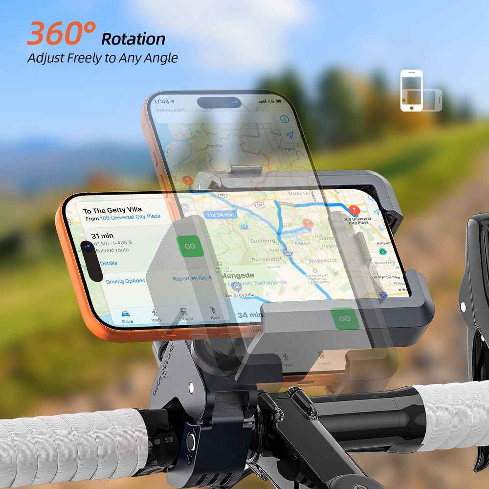 Marsrider metal clamp fits 17–42 mm handlebars for versatile mounting.