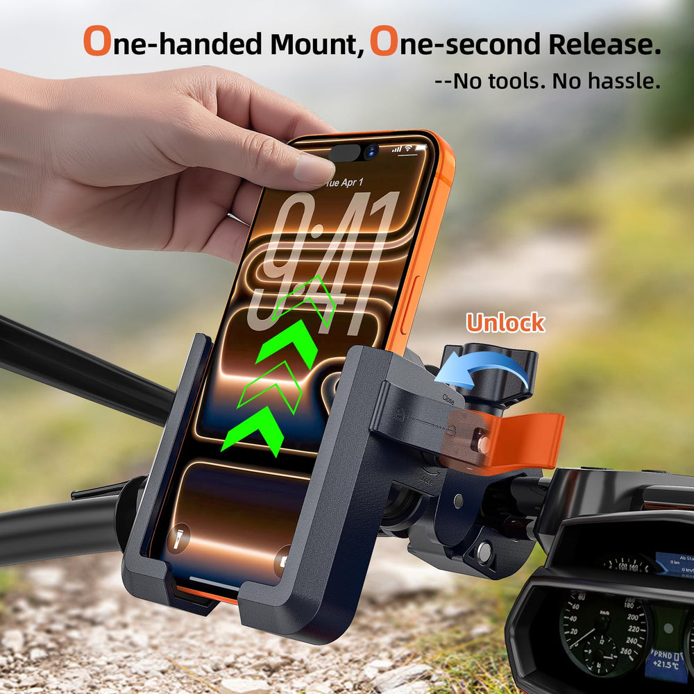 Marsrider universal fit supports 4.7–7.0 inch phones securely.
