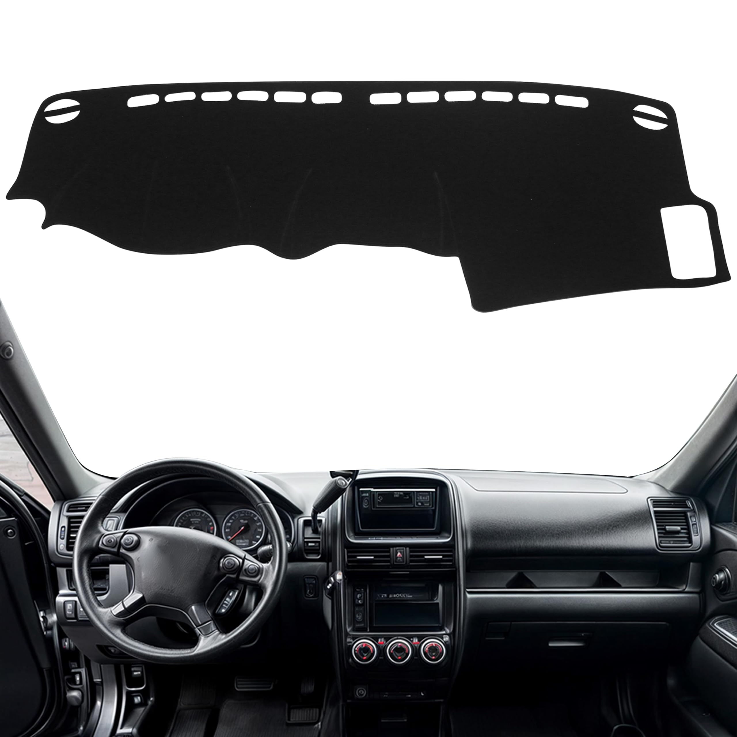 Marsrut dash cover on Honda CR-V front view with non-slip protection.