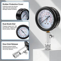 Marvelity hose-assembly enables reach into tight spaces for accurate pressure testing.