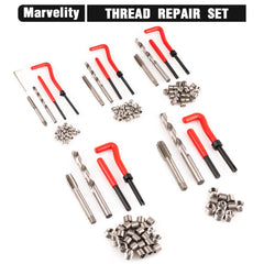 Marvelity Premium 131-Piece Kit tools layout, complete drilling and tapping setup.