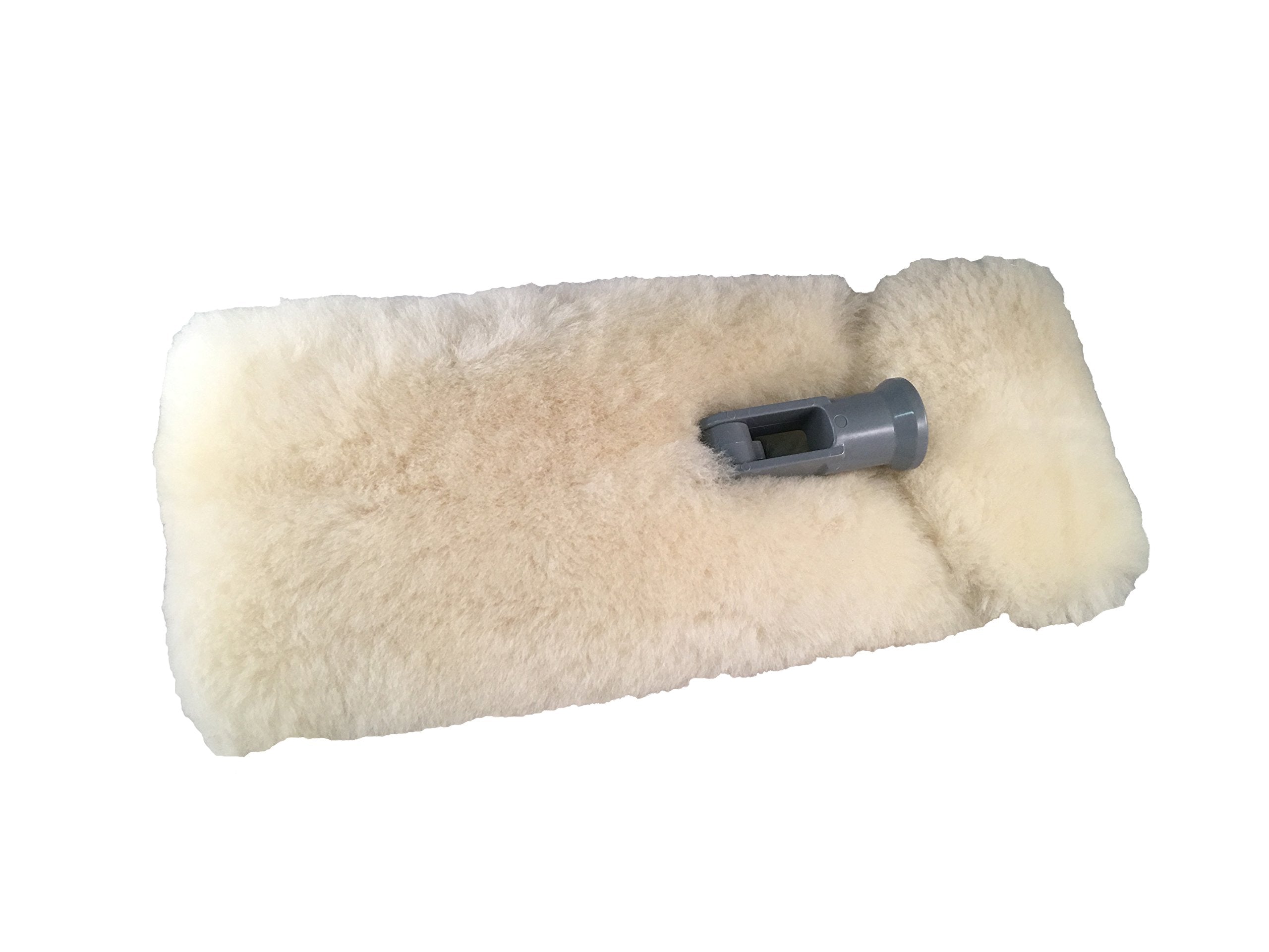 Mary Moppins 13 inch lambswool wash pad with leather backing for gentle, scratch-free cleaning.