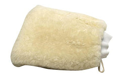 Mary Moppins Pure Lambswool Wash Mitt with leather backing, gentle on paint and finishes