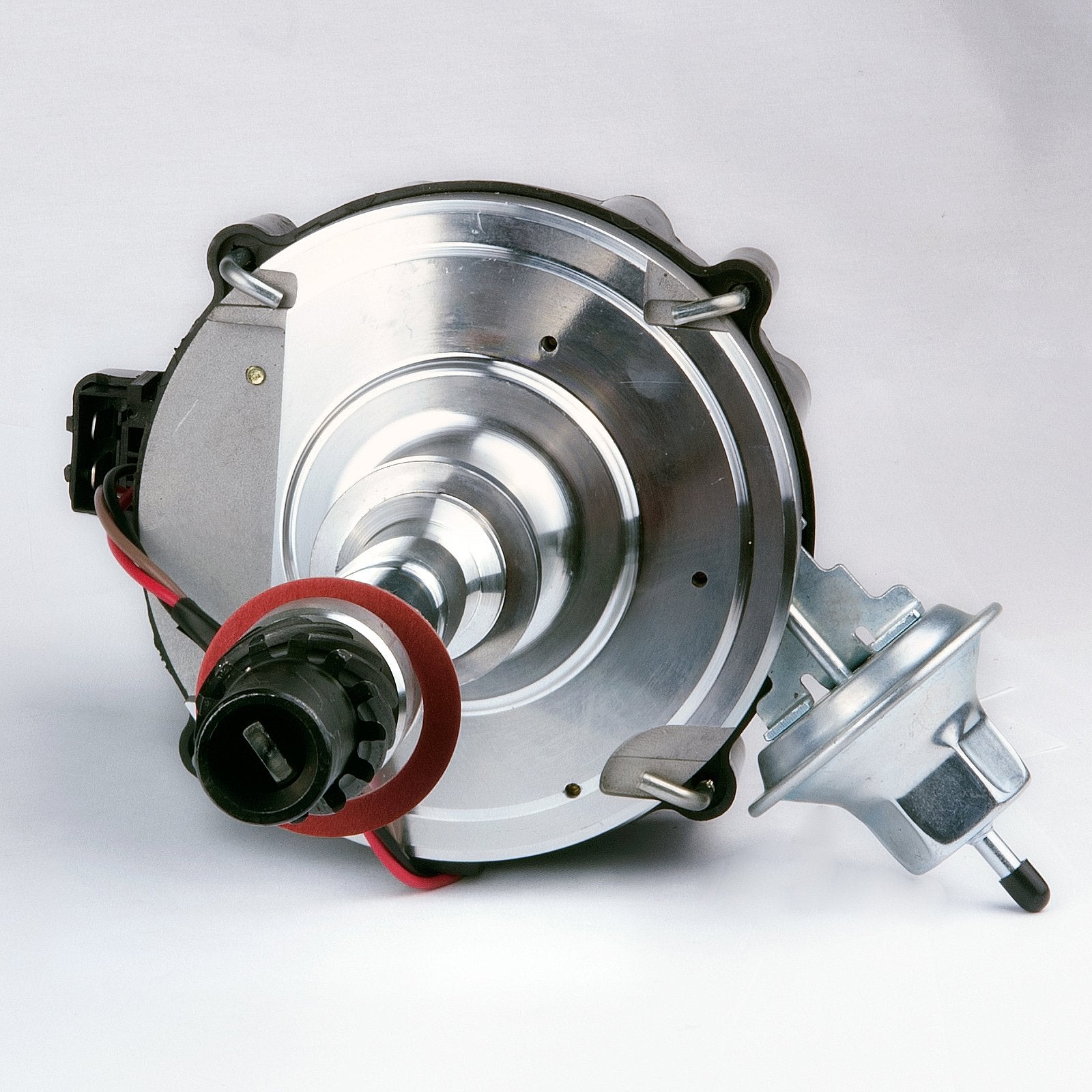 MAS ignition distributor installed in engine bay for SBC and BBC setups