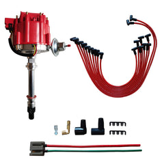 MAS Performance HEI distributor with red cap for Chevy and GMC engines.