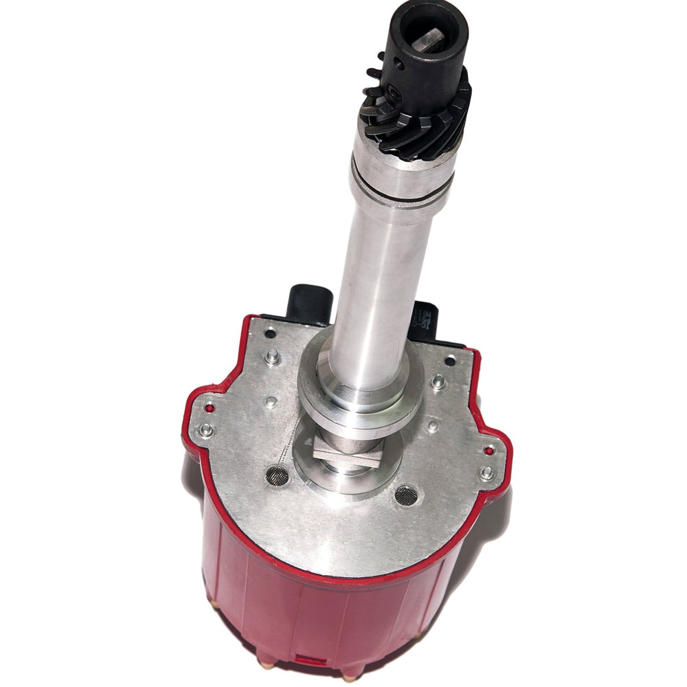 MAS distributor side view with red cap emphasizes durable, reliable performance