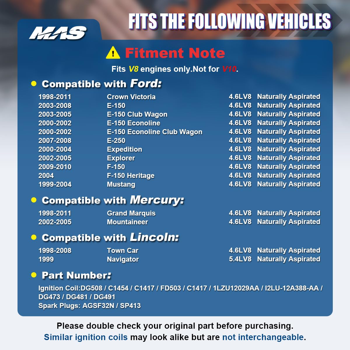 MAS spark plugs SP413 new installation ready for improved ignition