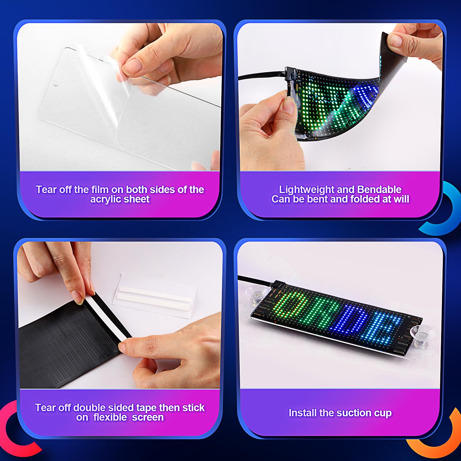 Maschsea customizable text patterns and animations on display