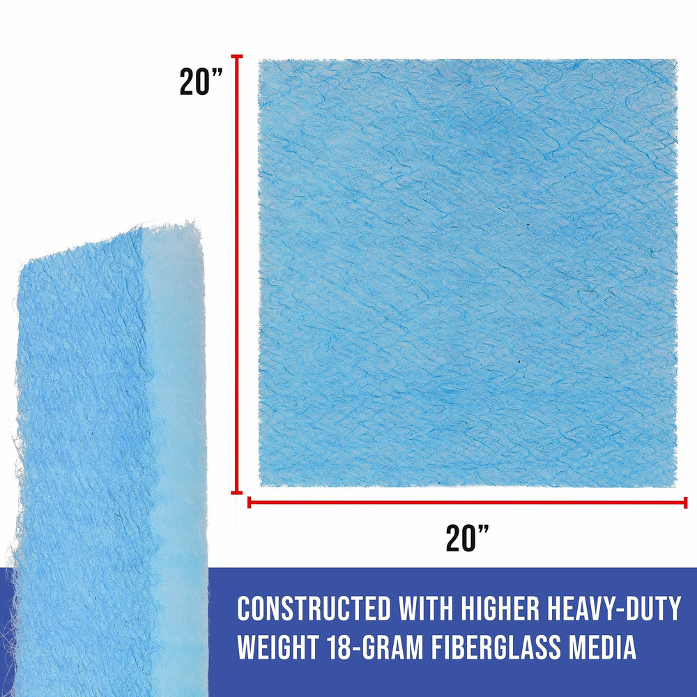Closeup of 18g fiberglass media in Master Airbrush filter pad