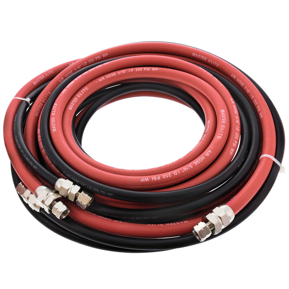 Master Airbrush Elite 25ft hose set for versatile spray gun setups.
